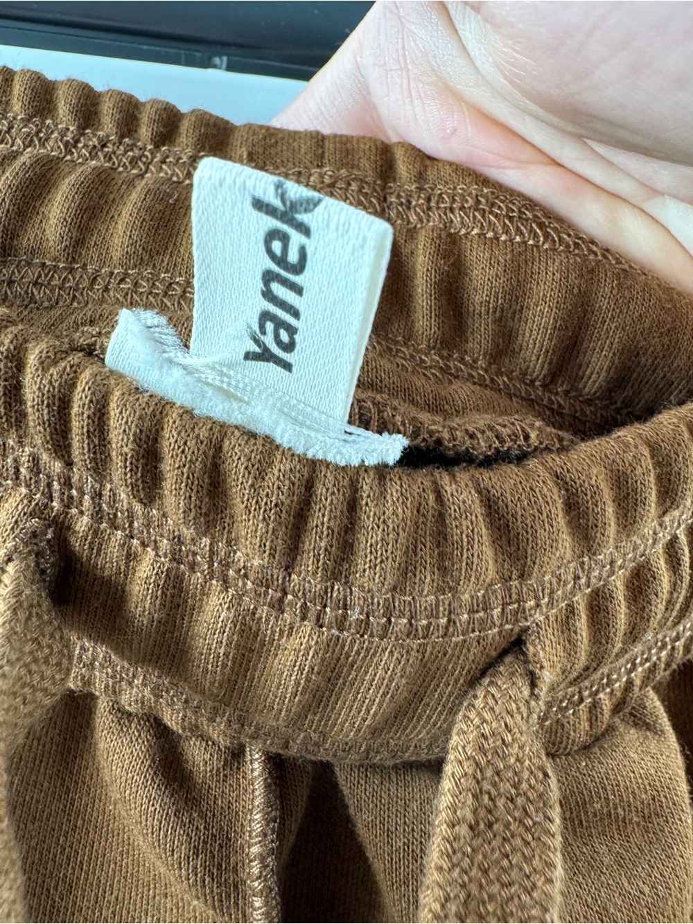 Yanekop Brown Wide Leg Patchwork Sweatpants – Women’s Large - Picture 6 of 8